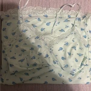 Wild Fable Blue Floral Lace Slip dress